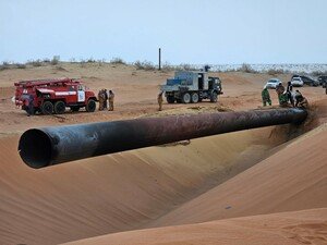 Пожар на магистральном газопроводе в Бухаре полностью ликвидирован