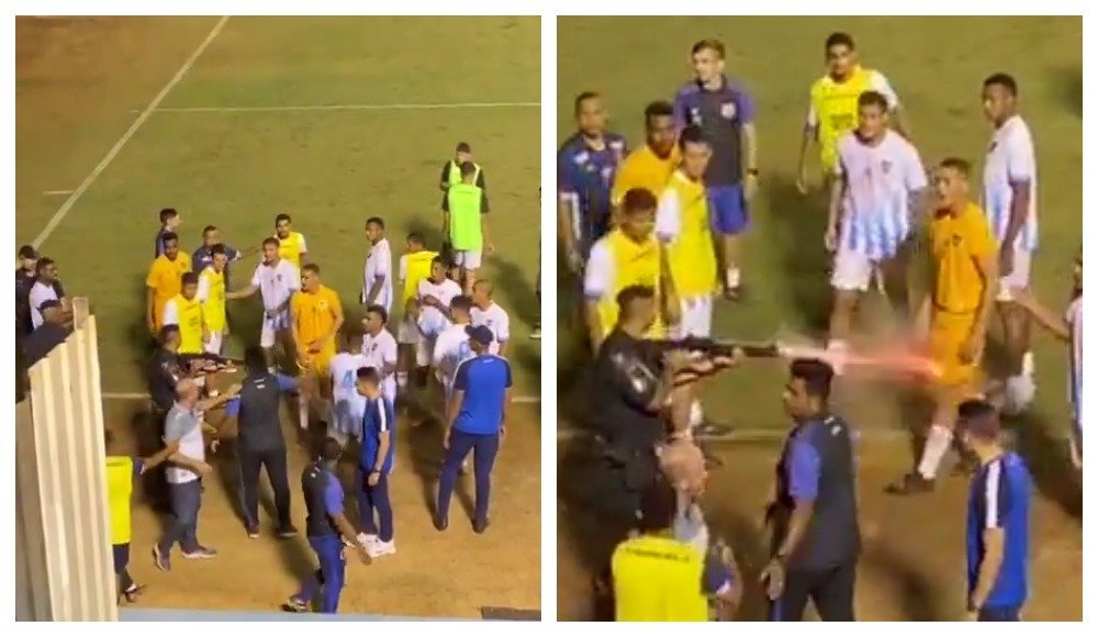 Politsiyachi maydonda futbolchini otib tashladi