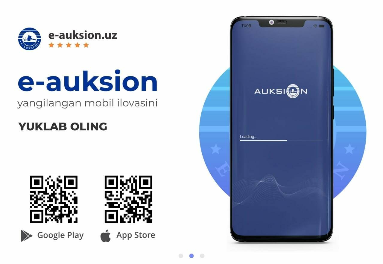 "E-AUKSION" мобил иловани юклаб олинг!