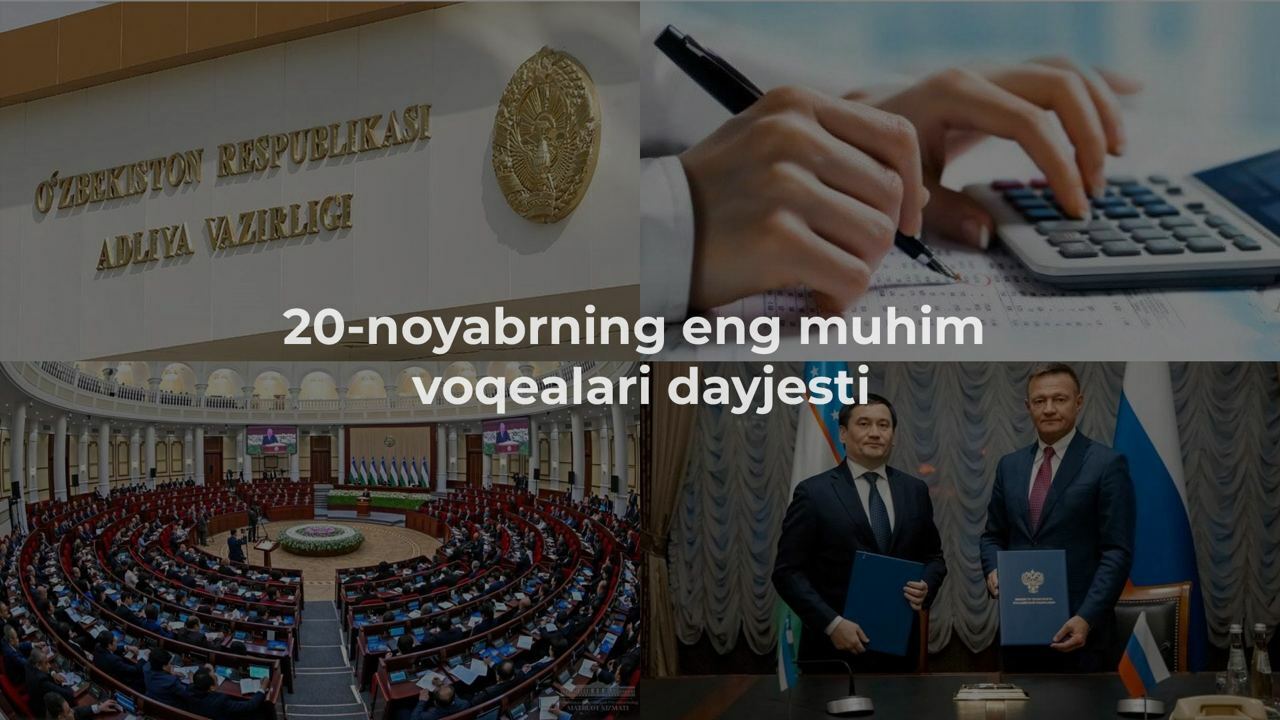 2024-yil 20-noyabrning eng muhim voqealari dayjesti