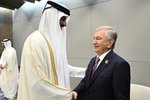 Shavkat Mirziyoyev va Shayx Tamim bin Hamad Ol Soniy