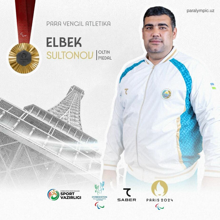 Paralimpiada: Para yengil atletikachi Elbek Sultonov oltin medal sohibi bo‘ldi