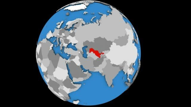 uzb map earth