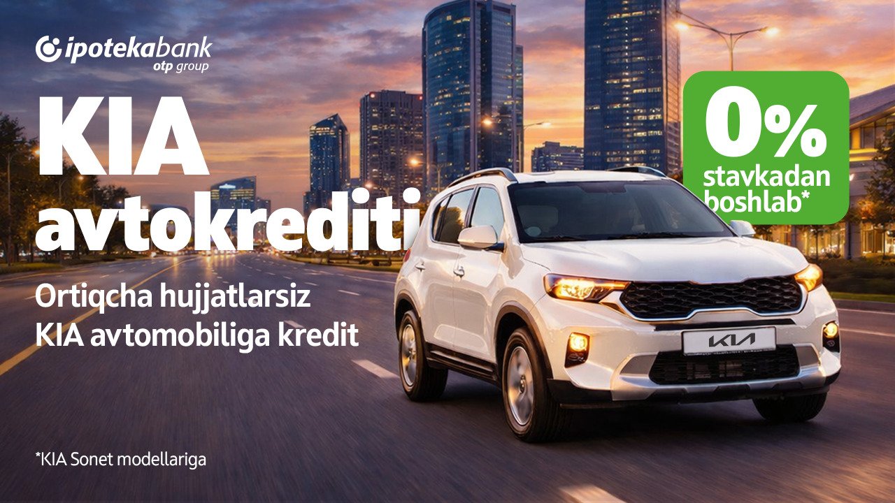 Ipoteka bank OTP Group KIA uchun yangilangan avtokredit dasturini taqdim etdi