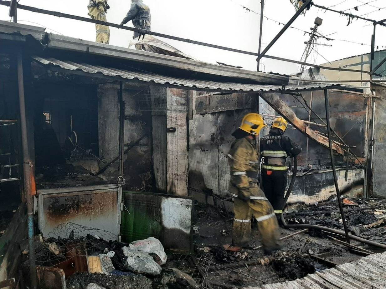 ФВВ "Янгиобод" бозорида содир бўлган ёнғин юзасидан маълумот берди