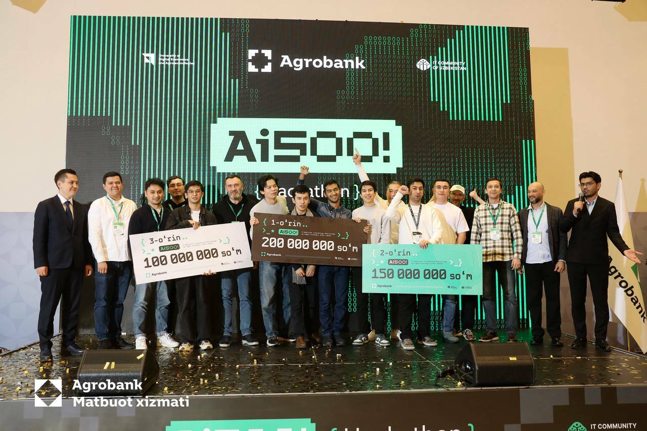 AI500–HACKATHON: Sun’iy intellekt bo‘yicha eng kuchlilar aniqlandi