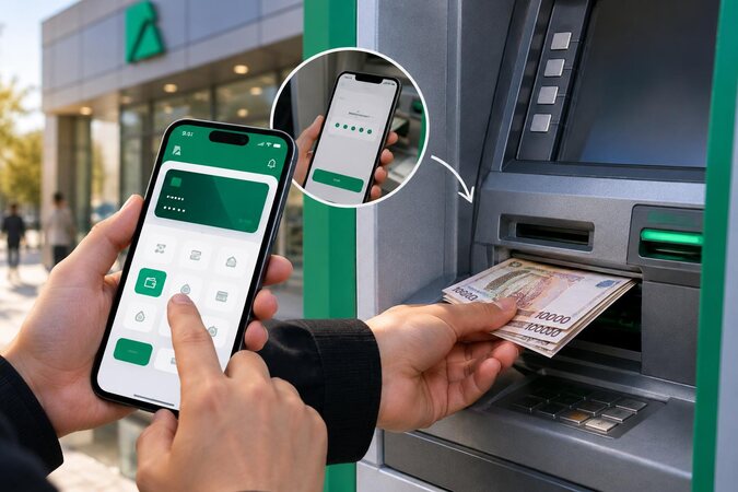 Agrobank bankomatlaridan plastik kartasiz naqd pul yechib olish mumkin