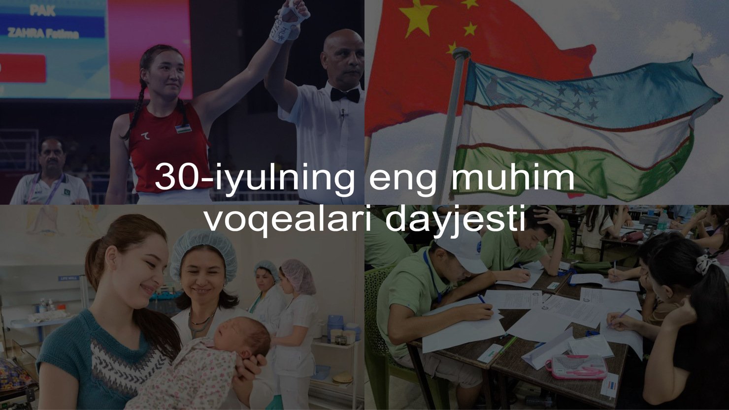 2024-yil 30-iyulning eng muhim voqealari dayjesti