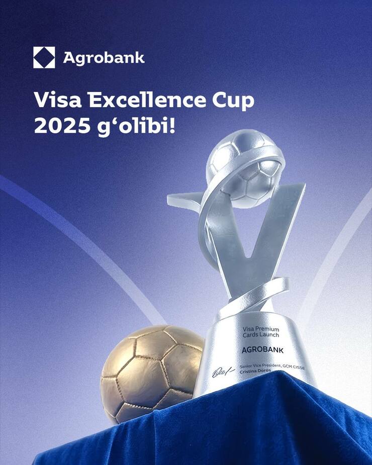 Agrobank удостоен награды Visa Excellence Cup 2025