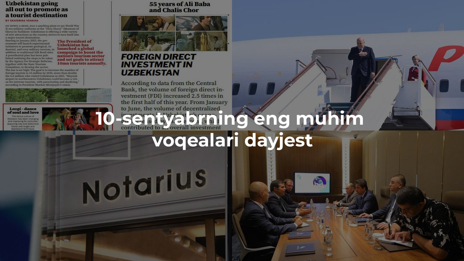2024-yil 10-sentabrning eng muhim voqealari dayjesti