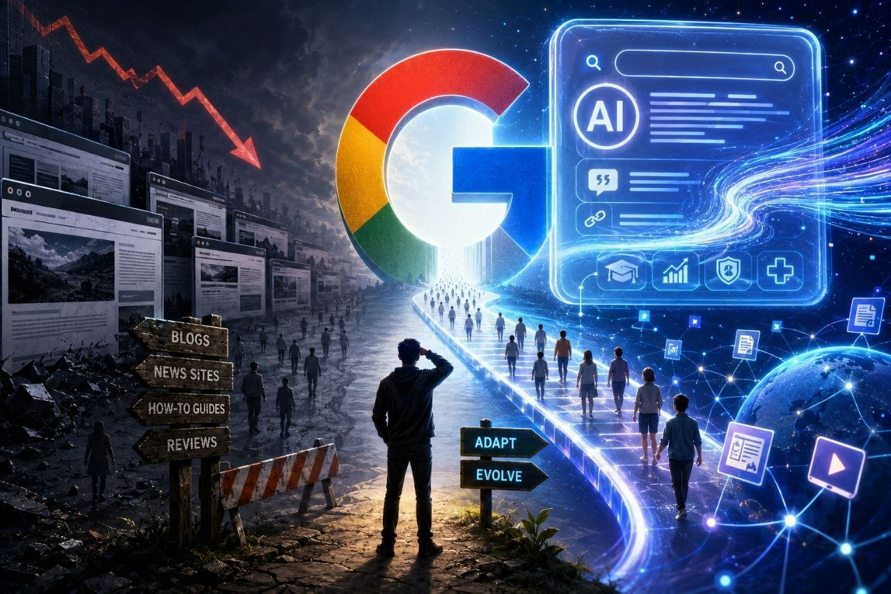 Становится ли причиной потери трафика Google AI?