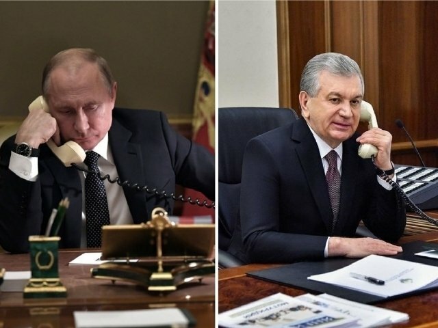 Shavkat Mirziyoyev Rossiya prezidenti bilan telefon orqali gaplashdi