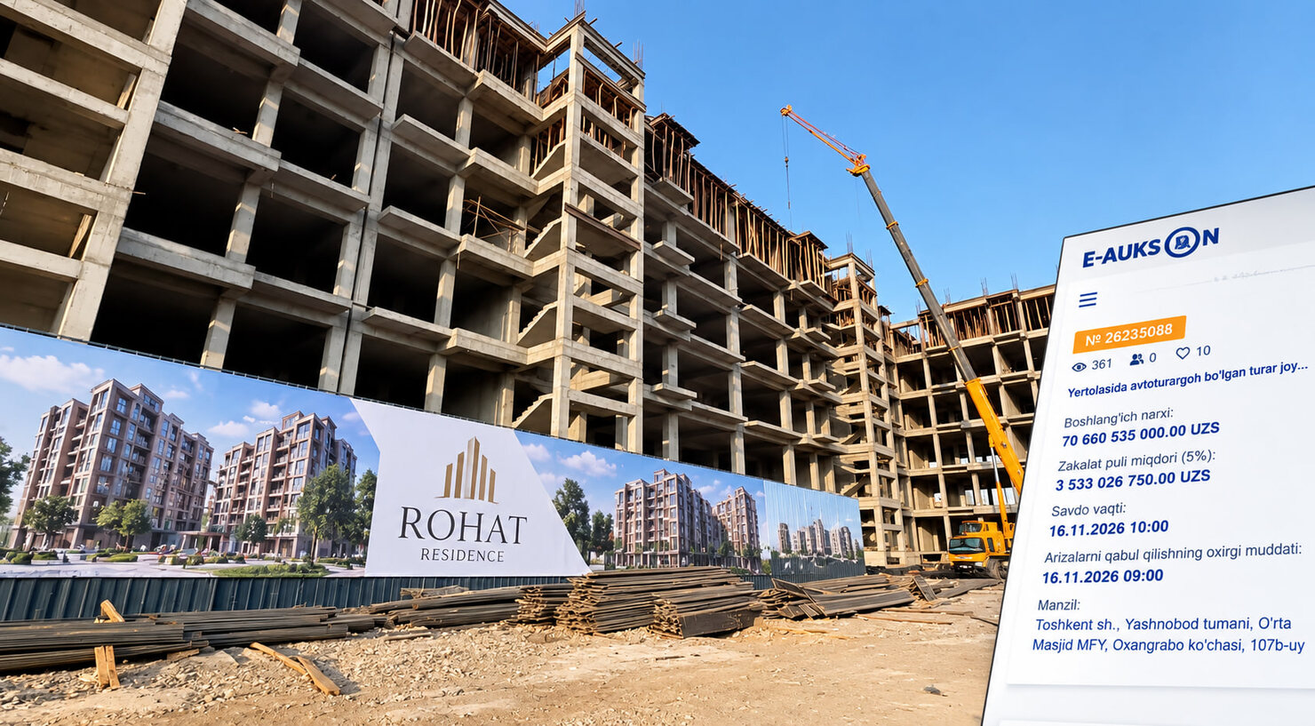 500 ga yaqin fuqaro nimadan norozi? “Rohat Residence” atrofidagi mojarolar kuchaymoqda