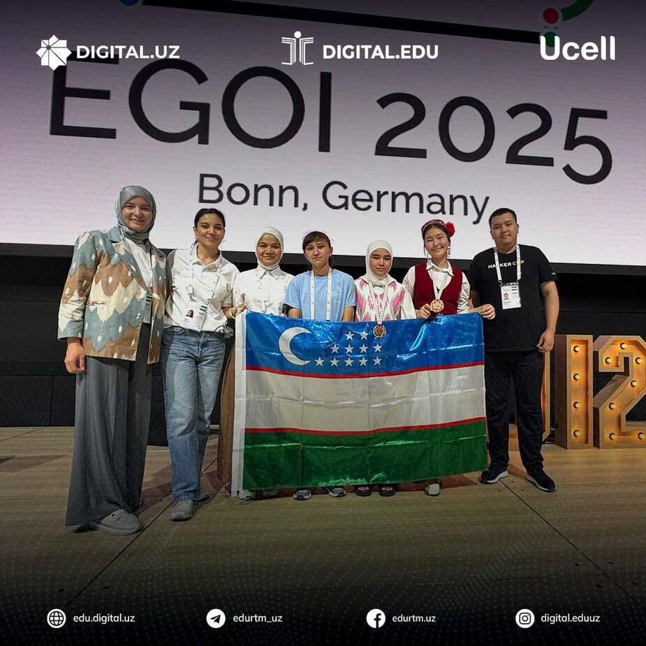 O‘zbekistonlik o‘quvchi qizlar EGOI 2025 olimpiadasida ikkita bronza medalini qo’lga kiritdi