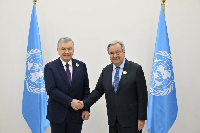 Guterrish va Mirziyoyev