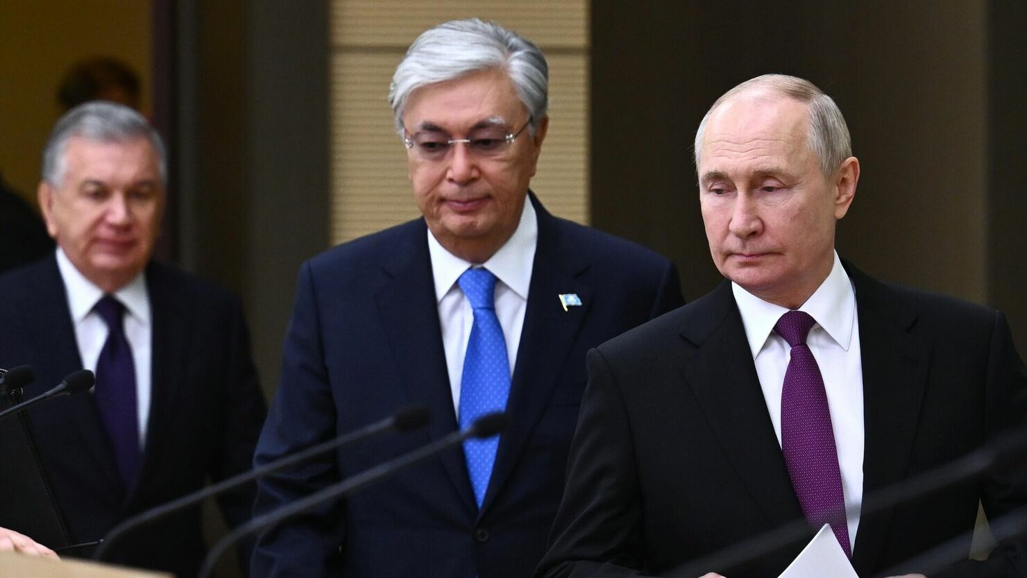 Putin, Mirziyoyev, Tokayev