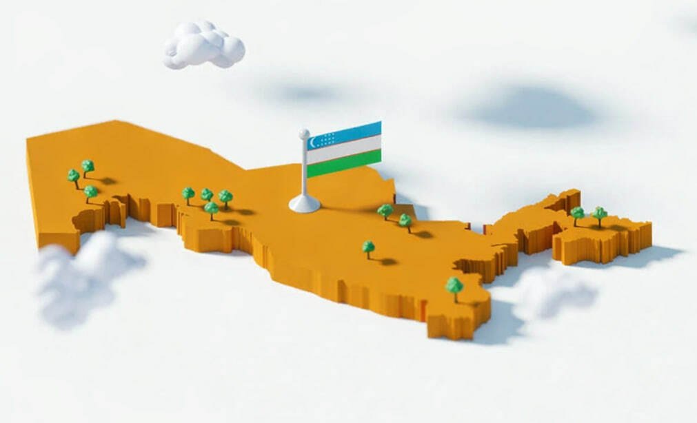 Uzbekistan's animation map